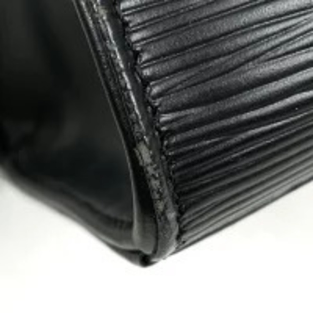 Louis Vuitton Black Tote Epi Shoulder Bag Leather Gemmo Black